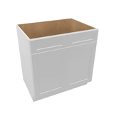 Luxor-White Assembled Base Cabinet Sink - 2 Doors