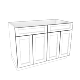 Smoky-Grey Assembled Base Cabinet Sink - 4 Doors 48" - 60" Wide