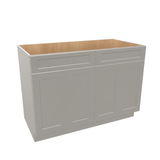 Misty-Grey Assembled Base Cabinet Sink - 4 Doors 48" - 60" Wide