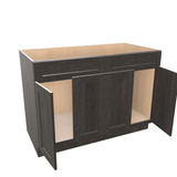 Smoky-Grey Assembled Base Cabinet Sink - 4 Doors 48" - 60" Wide