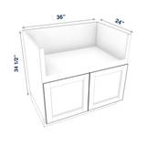 Smoky-Grey Assembled Base Cabinet Sink Base Farm Sink