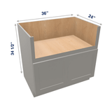 Misty-Grey Assembled Base Cabinet Sink Base Farm Sink