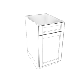 Smoky-Grey Assembled Base Cabinet Recycle Trash Can 1 Drawer Pullout 15" or 18" Wide