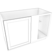 Smoky-Grey Assembled Base Cabinet Corner Blind Full Height