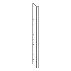 Belmont-Fawn: Panel Book Case End: 15" Depth x 96" height