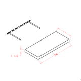 Shaker-Antique-White: Accessory Floating Shelf