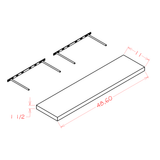 Shaker-Antique-White: Accessory Floating Shelf