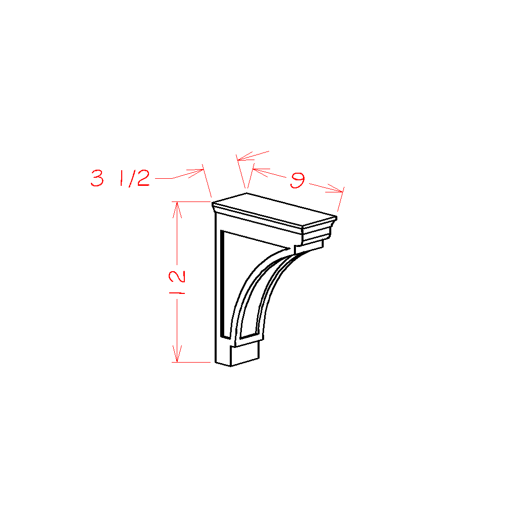Shaker-Antique-White: Accessory Modern Corbel