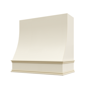 Casselberry Antique White Hood CHA 1V Charlotte Sloped Classic Moulding Smooth Wood