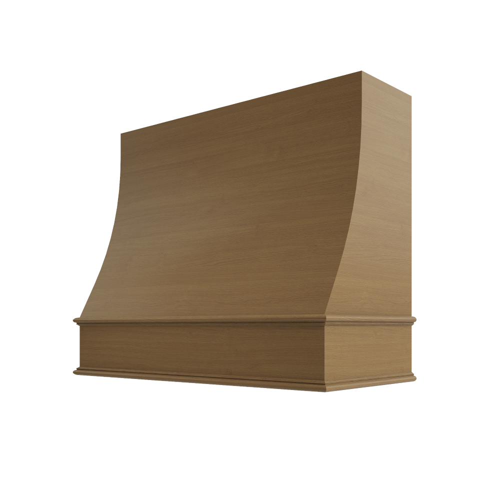 Shaker Essence Oak Hood CHA 1V Charlotte Sloped Classic Moulding Smooth Wood