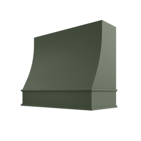 Shaker Ivy Hood CHA 1V Charlotte Sloped Classic Moulding Smooth Wood