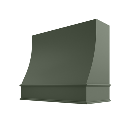 Shaker Ivy Hood CHA 1V Charlotte Sloped Classic Moulding Smooth Wood
