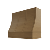 Shaker Essence Oak Hood CHA 2V Charlotte Sloped Flat Moulding Strapped Wood