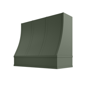 Shaker Ivy Hood CHA 2V Charlotte Sloped Flat Moulding Strapped Wood