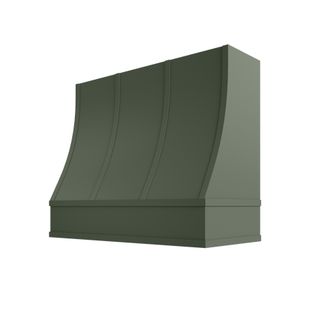 Shaker Ivy Hood CHA 2V Charlotte Sloped Flat Moulding Strapped Wood