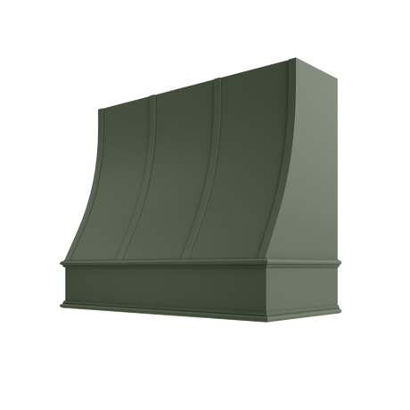 Shaker Ivy Hood CHA 3V Charlotte Sloped Classic Moulding Strapped Wood