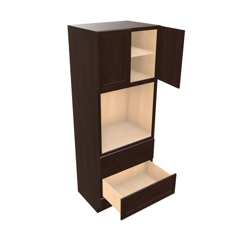 Espresso Assembled Tall Oven Cabinet 30" Wide