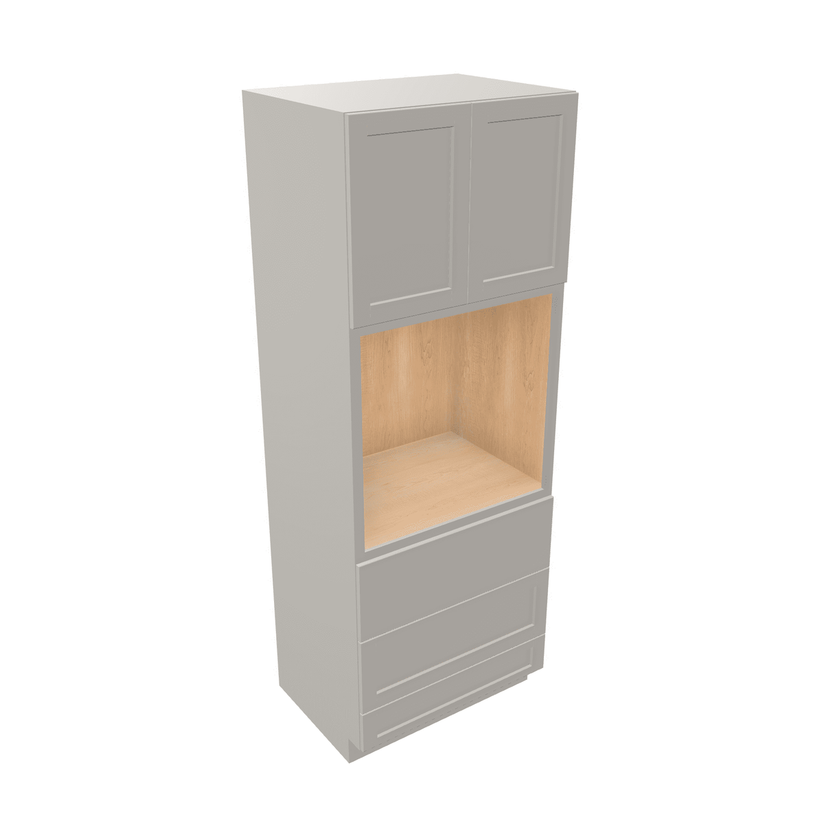 Misty-Grey Assembled Tall Oven Cabinet 30" Wide