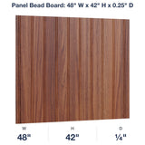 Devon-Walnut: Panel Bead Board: 48" W x 42" H x 0.25" D