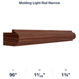 Devon-Walnut: Molding Light Rail  Narrow