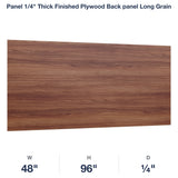 Devon-Walnut: Panel 1/4" Thick Finished Plywood Back panel Long Grain