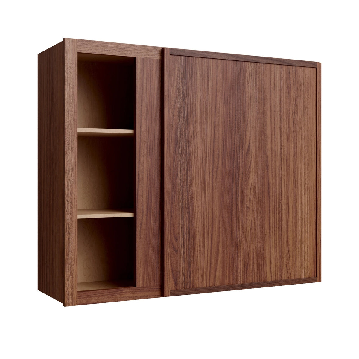 Devon Walnut Wall Cabinet Corner Blind 30" Wide