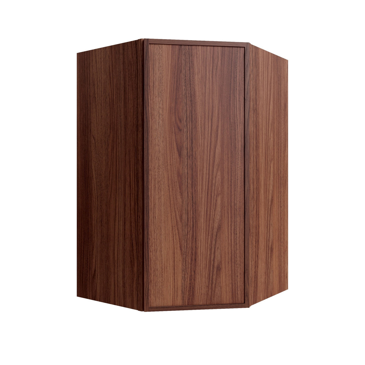 Devon Walnut Wall Cabinet Corner Diagonal 27" Deep
