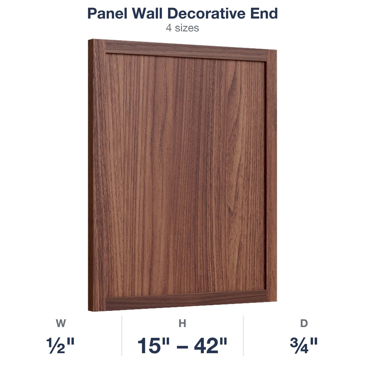 Devon-Walnut: Panel Wall Decorative End