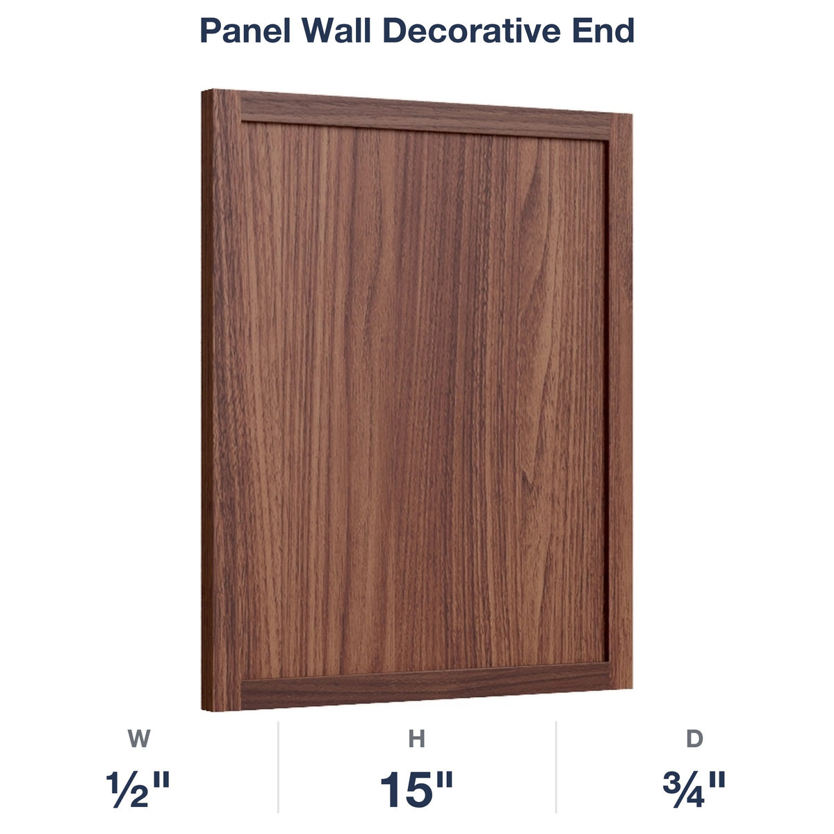 Devon-Walnut: Panel Wall Decorative End