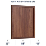 Devon-Walnut: Panel Wall Decorative End