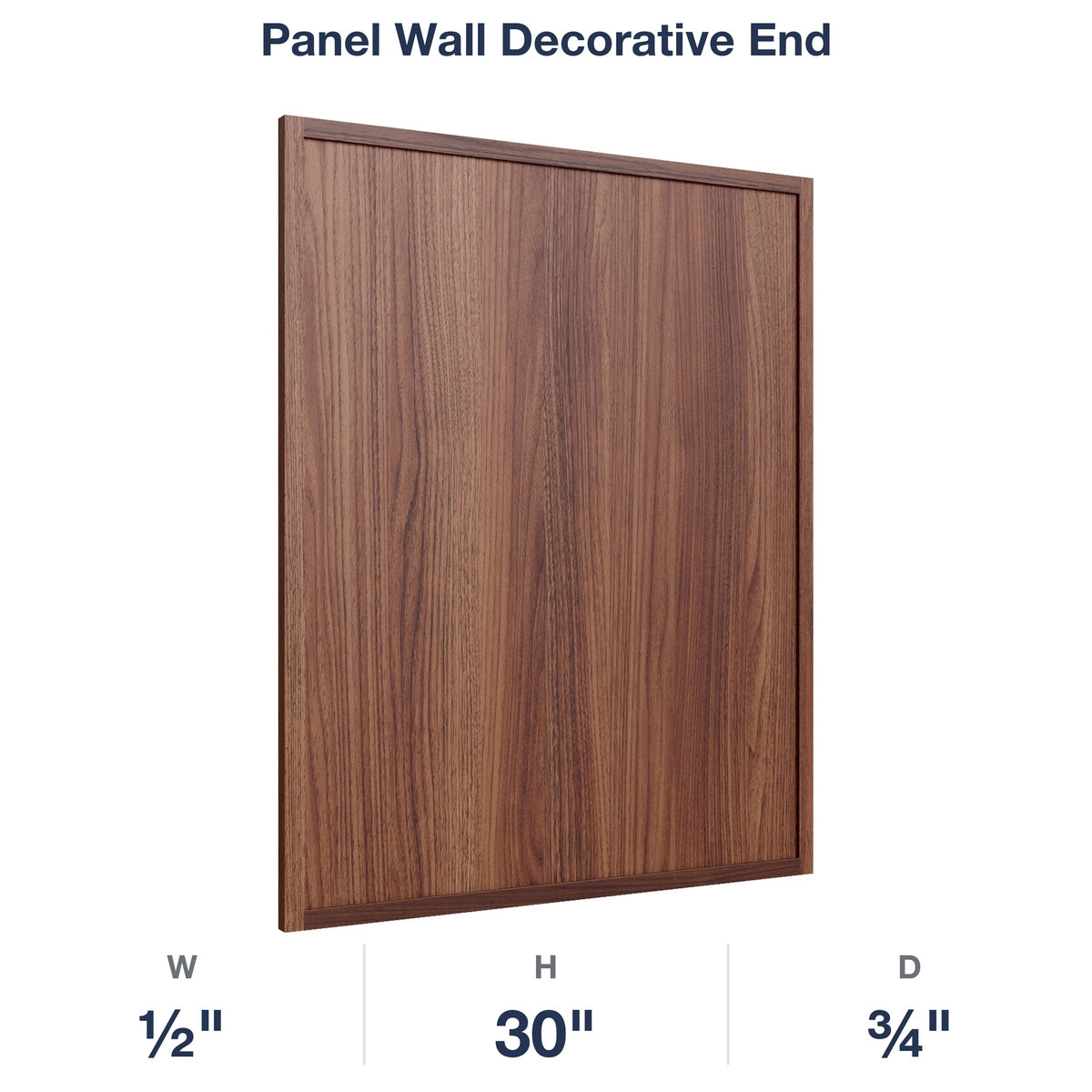Devon-Walnut: Panel Wall Decorative End
