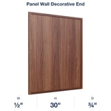 Devon-Walnut: Panel Wall Decorative End