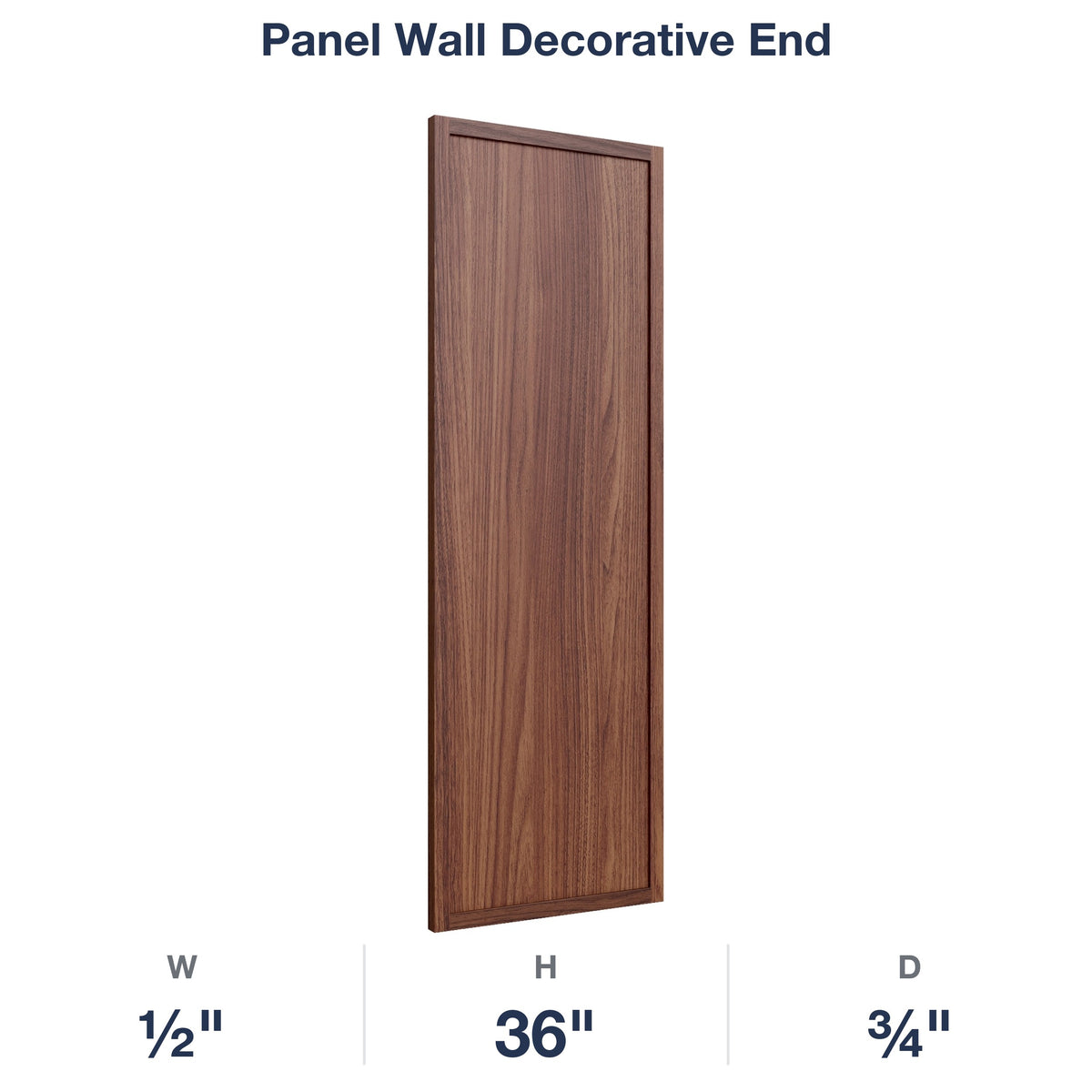 Devon-Walnut: Panel Wall Decorative End
