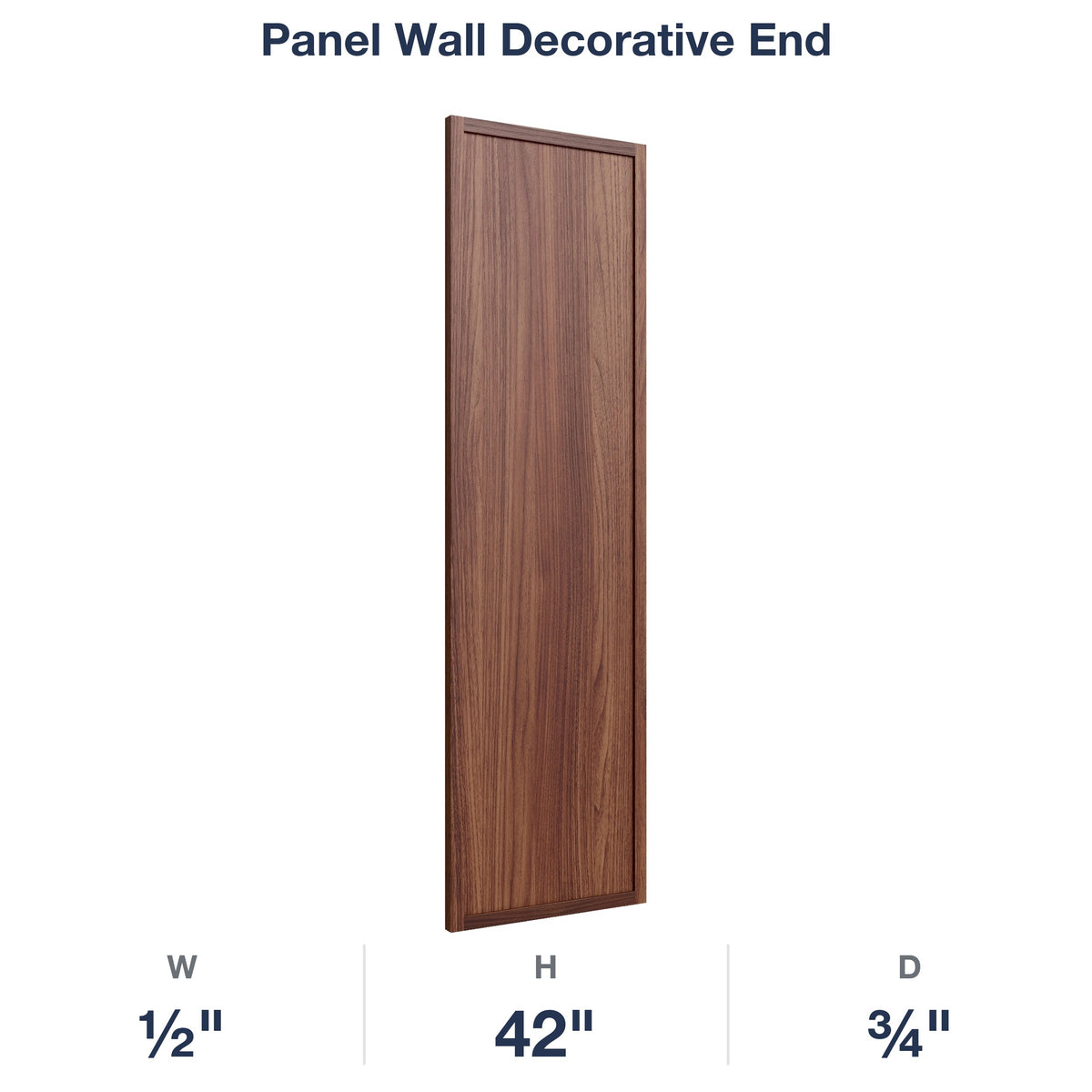 Devon-Walnut: Panel Wall Decorative End