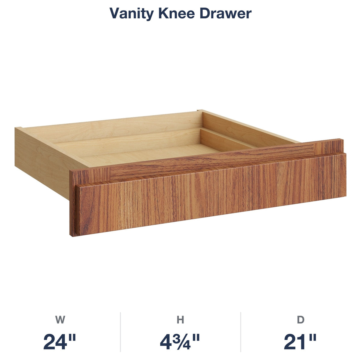 Devon-Walnut Vanity Knee Drawer