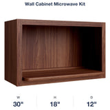 Devon-Walnut Wall Cabinet Microwave Kit