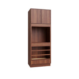 Devon Walnut Tall Cabinet Universal Oven