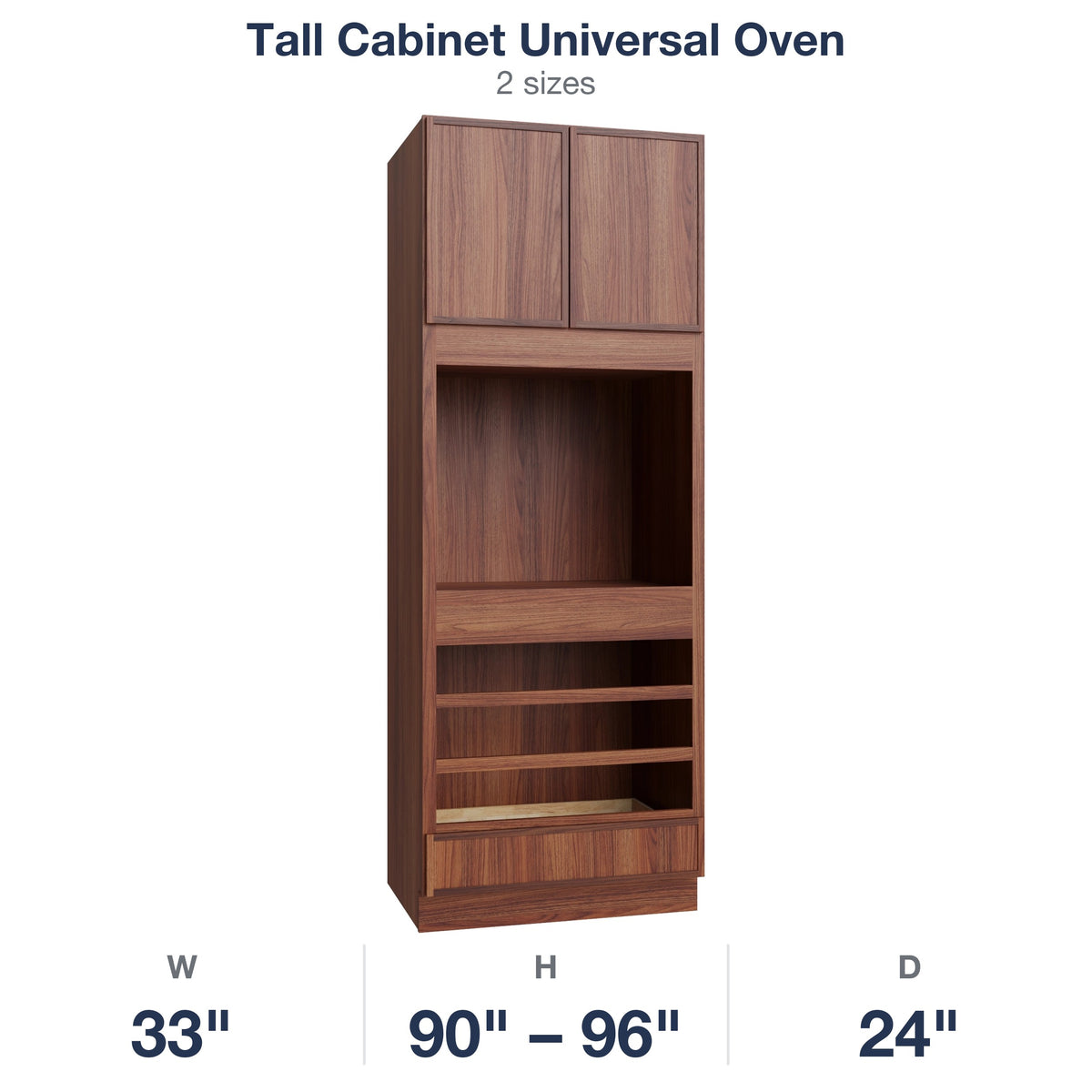 Devon-Walnut Tall Cabinet Universal Oven
