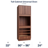 Devon-Walnut Tall Cabinet Universal Oven
