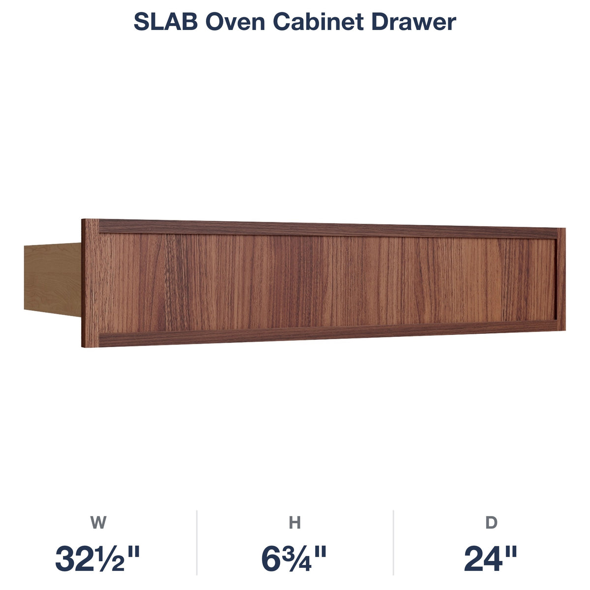 Devon-Walnut: SLAB Oven Cabinet Drawer