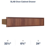 Devon-Walnut: SLAB Oven Cabinet Drawer