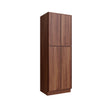 Devon Walnut Tall Cabinet 4 Door Utility Pantry