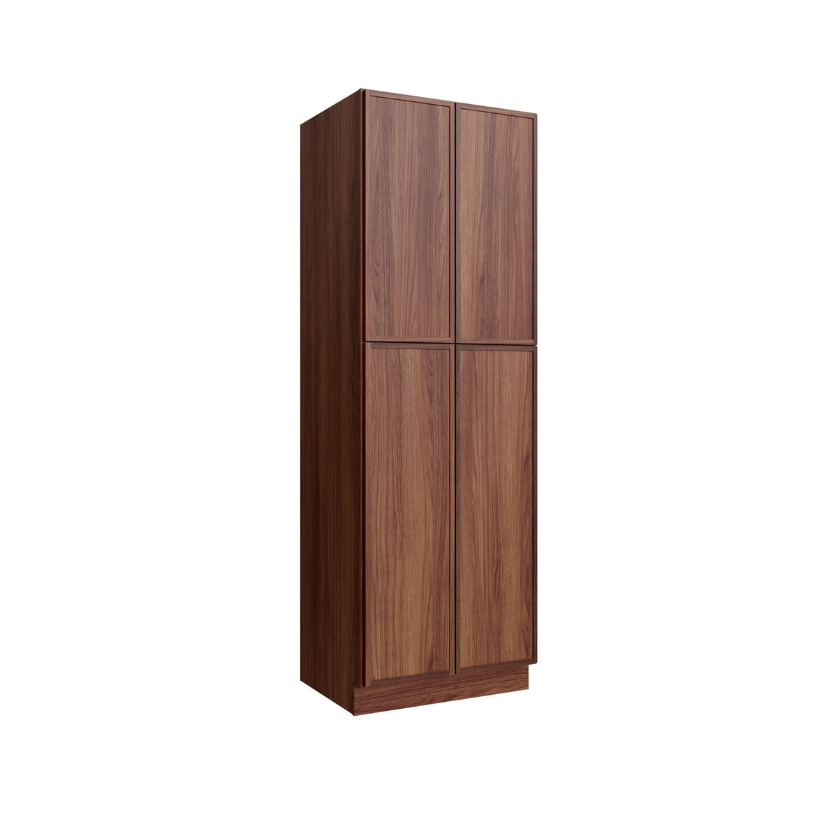 Devon Walnut Tall Cabinet 4 Door Utility Pantry
