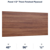 Devon-Walnut: Panel 1/2" Thick Finished Plywood