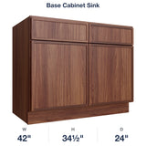Devon-Walnut Base Cabinet Sink