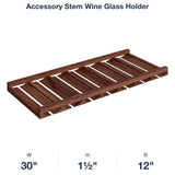 Devon-Walnut: Accessory Stem Wine Glass Holder