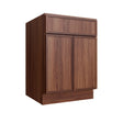 Devon Walnut Vanity 2 Door Sink Base with Drawer Front