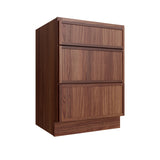 Devon Walnut Vanity 3 Drawer Base Cabinet