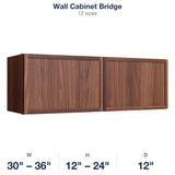 Devon-Walnut Wall Cabinet Bridge