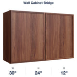 Devon-Walnut Wall Cabinet Bridge